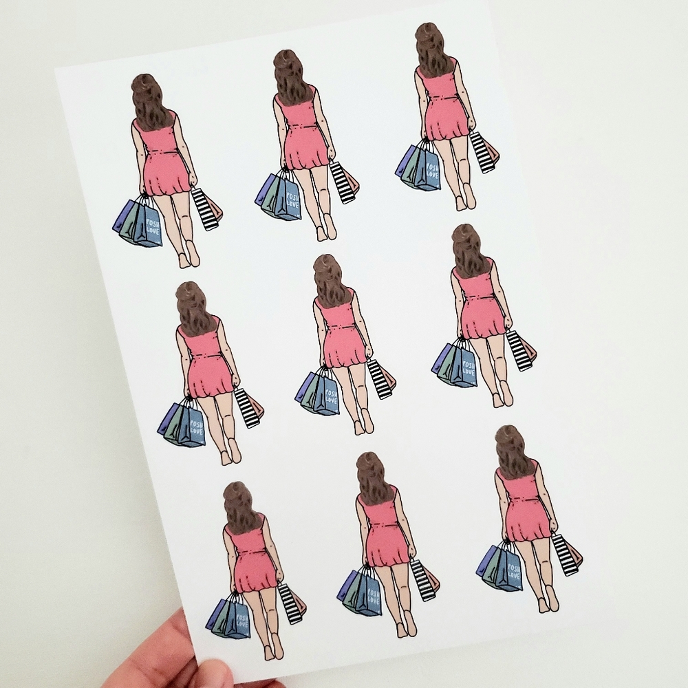 LB039 Shopping Posh Love Stickers [Price Firm] - Picture 5 of 8